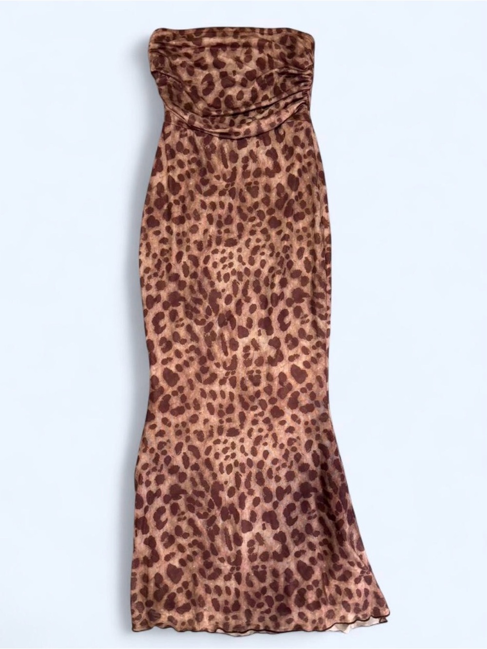 ROMWE Satin Slip Dress in Warm Caramel
